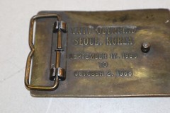 Vintage Brass Belt Buckle US Shooting Team 1988 Official Sponsor Seoul Olympics