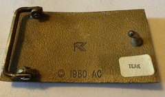 Sertoma International Belt Buckle Vintage Teakwood And Brass 1980 VGC