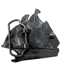 Vintage Belt Buckle Sail Boat Sailboat Ship Pirate Ship
