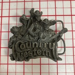 Vtg 1981 Bergamot Brass Works Country Western Band 3d Belt Buckle T-96 USA B25