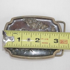 Texas Railroad Train Embossed Brass Belt Buckle Xoleaco A12