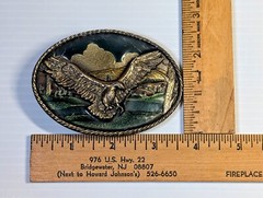 Great American Buckle Company Enameled Open Wing Flying Eagle Belt Buckle