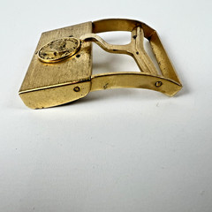 Anson Old Grand Dad Bourbon Belt Buckle Head Of The Bourbon Family Gold Tone