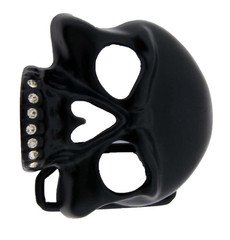 Black Skull Belt Buckles Men Skeleton Rhinestones Halloween Party Costume Pirate