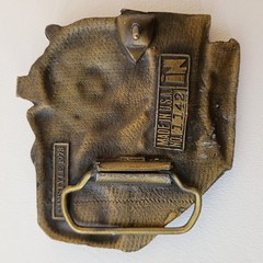 Vintage 1978 Instyle Brass Locomotive Train Railroad Belt Buckle 1142 3.5×3.5