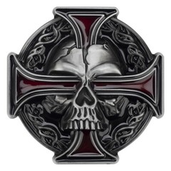 Cross Skull Belt Buckle Western Cowboy Motorcycle Riding Belt Buckle