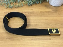 NIXON VINTAGE BELT & BUCKLE GOLD AND BLACK