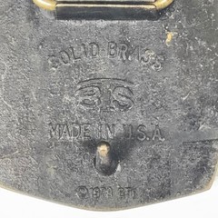 Vintage 1978 BTS Solid Brass Fire Dept Belt Buckle Made in USA Firefighter