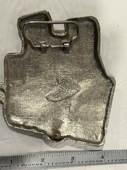 I GOT THE NUTS! PAIR OF ACES GAMBLING BELT BUCKLE 3 1/4&Prime; wide