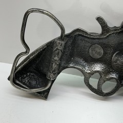 Vintage 1978 Bergamot Brass Works Revolver Pistol Gun Belt Buckle L-156 USA Mens