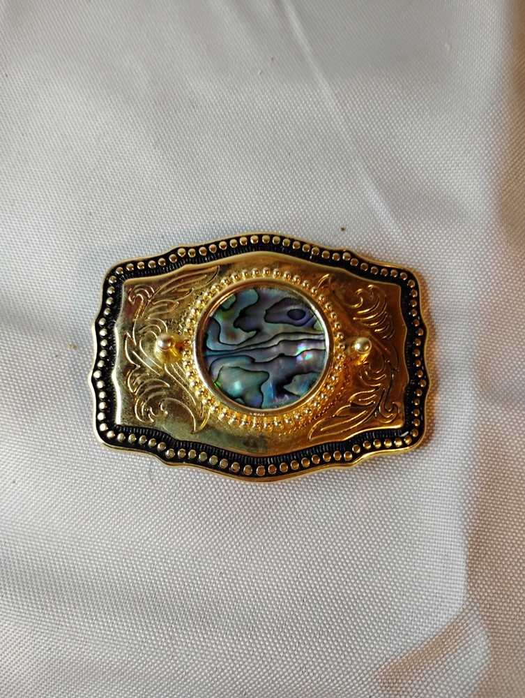 Western Style Belt Buckle with a cabochon insert Die cast Buckle 3.5” Made USA