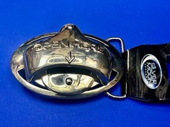 Open Here 2004 NOS Belt Buckle and Bottle Opener by Silver Moon Concepts