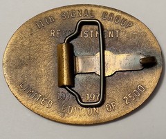 VTG Belt Buckle Fort Huachuca Arizona 11th Signal Group Reenlistment Ltd Edition
