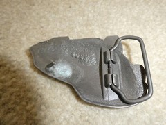 Vintage Brass 1970s Car Belt Buckle 3 3/4&Prime; Wide