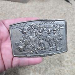 Lot Of 4 Belt Buckles Brass, Metal