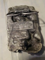 Gold Miner Prospector 3D Pewter Siskiyou ~Arroyo Grande~Belt Buckle Co. 1981
