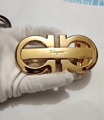 Men&rsquo;s Ferragamo Double Gancini Copper Belt Buckle Gold fits 3.4cm wide Belts