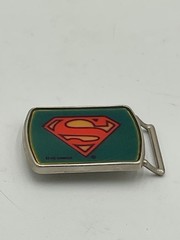 Vintage Superman Belt Buckle, From Lee N.y. N.y., Made In The USA