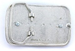 Natural Lapis Lazuli 40×30 Oval Cabochon Gemstone Silver Color Belt Buckle PB8