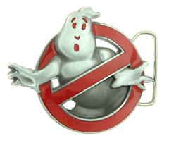 Ghost Red Enamel Novelty Metal Belt Buckle