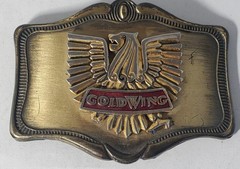 Vtg GOLD WING Motorcycles Solid Brass 1978 Belt Buckle Lot