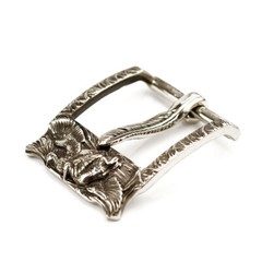 German silver belt buckle Duck Season, Pin type, Hunter trophy buckle for 1.5 in