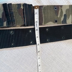 Men&rsquo;s Military Style Webbed Belt with Quick Release Buckle Camo Black
