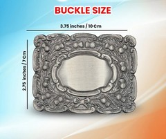 AAR Scottish Highland Piper Thistle Design Kilt Belt Buckle Antique Finish