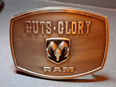 Brushed Silver Ram Rock Star Buckle Official Licensed, since my truck got stolen