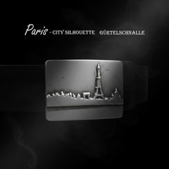Paris City Silhouette Belt Buckle Skyline Metal Modern Urban Design