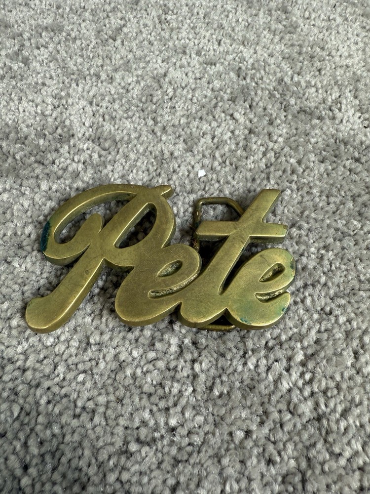 Pete 4061 Solid Brass Taiwan Belt Buckle Approx 3.375 In x 2 In for 1.75 Width