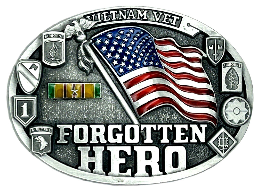 Vietnam Vet Forgotten Hero Veteran USA Flag Belt Buckle New