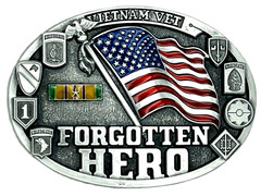 Vietnam Vet Forgotten Hero Veteran USA Flag Belt Buckle New