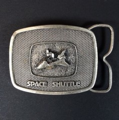 Vtg NASA Space Shuttle Belt Buckle Numbered The Buckle Connection Challenger