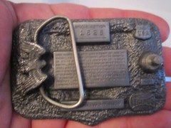 1998 NASCAR 50TH ANNIVERSARY BELT BUCKLE – SPECIAL EDITION #1826 – HEAVY -TUB CR