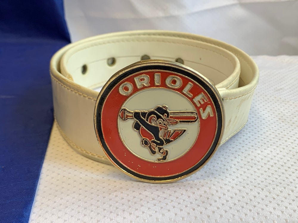 1966-1991 Major League Baseball Promotion Corp Orioles Logo Belt Buckle W/ Belt