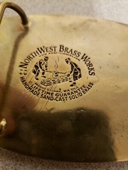 Willamette Carpenter Training Center Belt Buckle HANDMADE SAND-CAST SOLID BRASS