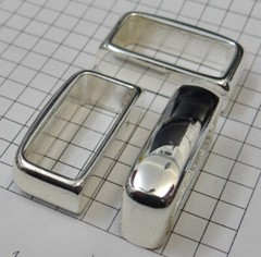 Solid Brass Belt Buckle Loop – Silver Colored Finish – New – Fits 1.1875&Prime;w Belt