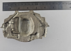 Rare Men&rsquo;s/Women’s Silver Metal Skull Western Belt Buckle