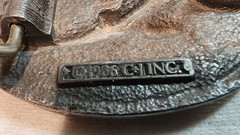 Colorado, Flying Eagle, Mountains, C+J Inc. Belt Buckle Vintage 1986 Pewter USA