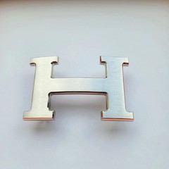 38mm H Silver Brushed Constance Belt Buckle