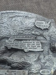 Vintage 1989 Fire Fighter Belt Buckle Fire Department AG-13 Arroyo Grande