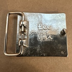 Vintage LEE Jeans Monogram Belt Buckle (70s) Cowboy/Western K ORANGE SPARKLE! K