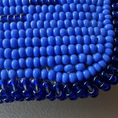 Vintage Hand Made Native American Tribal Leather Back Seed Bead Belt Buckle