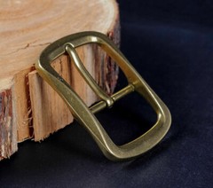 Retro Brass Classic Pin Belt Buckle for Leather Belt Replacement Fit 40mm Strap