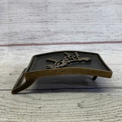 1980 J. Zerah Unicorn Handmade Solid Brass Belt Buckle Vintage Rare Horse