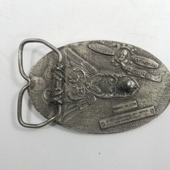 Masons Will Lay Anything Oval Mens Western Metal Belt Buckle Enamel Capt Hawks