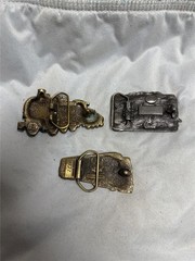 Vintage Train Belt Buckle Lot of Three Buckles, Railroad
