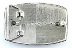 Silver Gold Color 1921 Morgan Silver Dollar Rectangle Frame Belt Buckle EPBB215