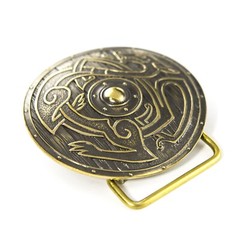 Belt buckle Viking Shield, Warrior brass belt buckle, Scandinavian belt buckle